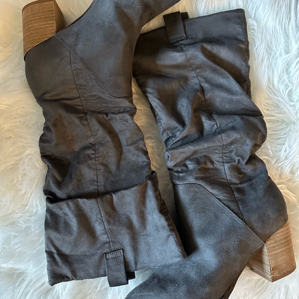 Gray Suede Women's Boots